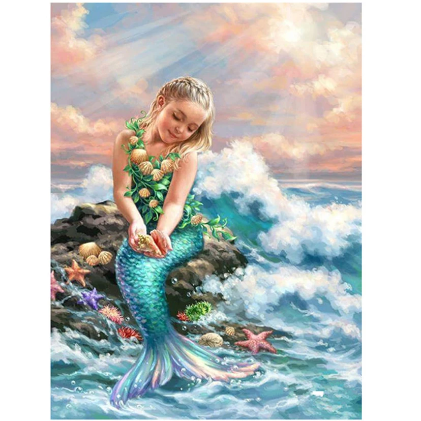 Cross Stitch DIY Painting 5D Diamond Home Decor Mermaid Princess Mosaic Picture Embroidery Pattern Full Round Drill Wall Sticker
Cross Stitch DIY Painting 5D Diamond Home Decor Mermaid Princess Mosaic Picture Embroidery Pattern Full Round Drill Wall Sticker
