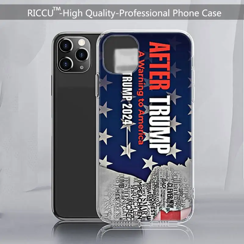 Чехол для телефона прозрачный с изображением Трампа 2024 iPhone 12 11 pro Mini XS MAX 8 7 6 6S Plus X SE