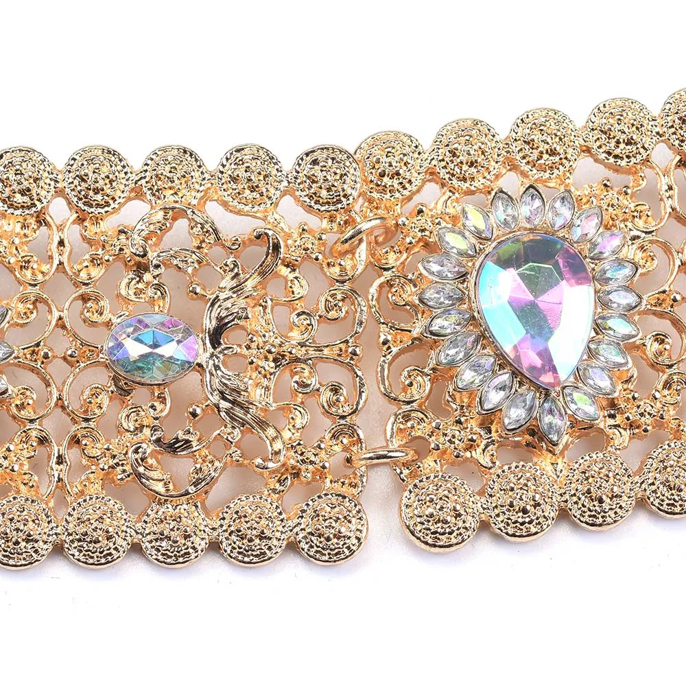 Gold Color Rhinestone Flower Waist Chain For Women Wedding Metal Hook Closure Belt Jewelry Girls Trendy Gift Wholesale
Gold Color Rhinestone Flower Waist Chain For Women Wedding Metal Hook Closure Belt Jewelry Girls Trendy Gift Wholesale