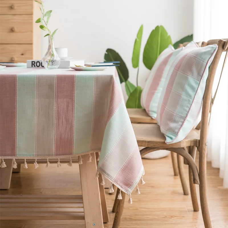Pink Striped Cotton Linen Tablecloth Rectangle Table Cover Luxurious Wedding Decoration Dining Kitchen Square Table cloth
Pink Striped Cotton Linen Tablecloth Rectangle Table Cover Luxurious Wedding Decoration Dining Kitchen Square Table cloth