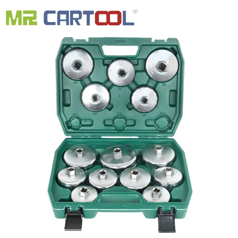 MR CARTOOL 14 PCS Universal Auto Oil Filter Wrench Cartridge Style Filter Housing Caps Non-slip With 12.5mm(1/2") Drive
MR CARTOOL 14 PCS Universal Auto Oil Filter Wrench Cartridge Style Filter Housing Caps Non-slip With 12.5mm(1/2") Drive