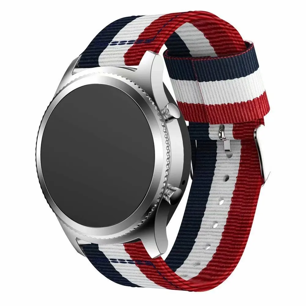 Ремешок нейлоновый для Samsung Galaxy Watch Active 42/46 мм Gear S3 20/22 спортивный браслет Huami Amazfit