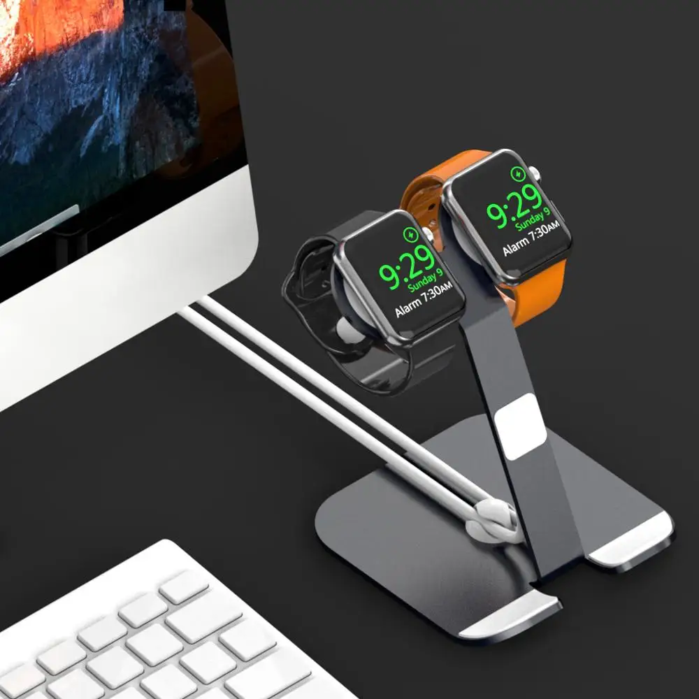 Настольная зарядная док-станция из алюминиевого сплава подставка для Apple Watch