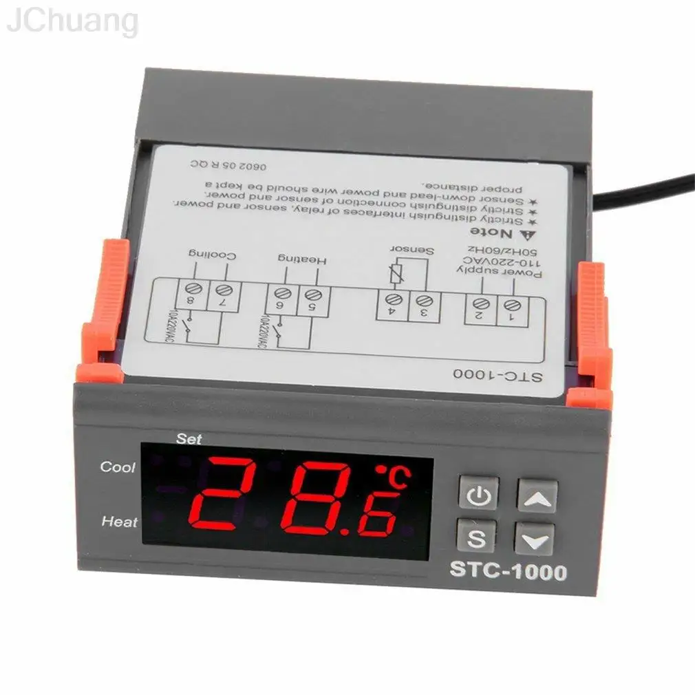 Thermostat stc-1000 ABS Aquarium hatching seafood machine Electronic digital microcomputer temperature controller switch 1 Piece
Thermostat stc-1000 ABS Aquarium hatching seafood machine Electronic digital microcomputer temperature controller switch 1 Piece