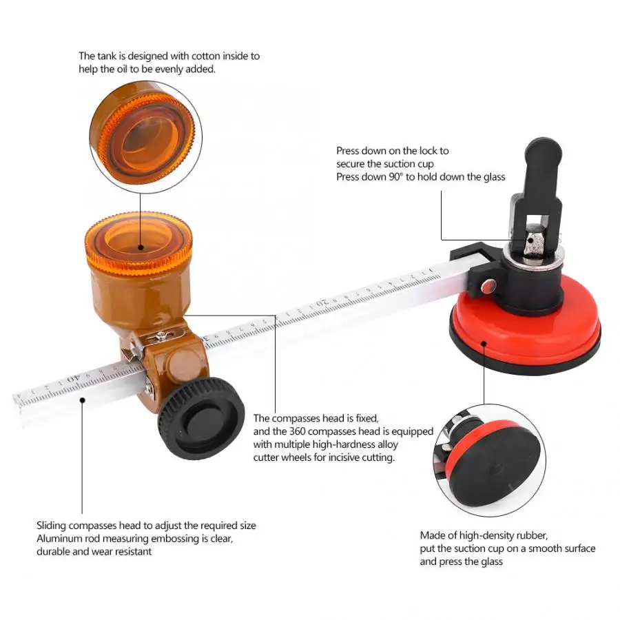 40cm Aluminum Alloy Compasses Cutter Glass Ceramic Tile Cutting Tools with Suction Cup.
40cm Aluminum Alloy Compasses Cutter Glass Ceramic Tile Cutting Tools with Suction Cup.