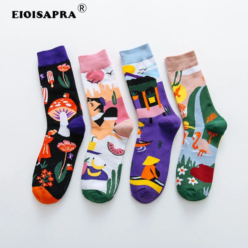 Autumn/Winter Arrived Happy Sock Unisex Funny Art BritishStyle Streetwear Hip Hop Flowers Characters Designer Crew Sock Gift Men
Autumn/Winter Arrived Happy Sock Unisex Funny Art BritishStyle Streetwear Hip Hop Flowers Characters Designer Crew Sock Gift Men