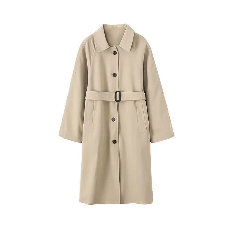 Trench Women Solid Khaki Single Breasted Hong Kong Style Spring New Turn-down Collar Trendy Leisure All-match Retro Ulzzang Chic
Trench Women Solid Khaki Single Breasted Hong Kong Style Spring New Turn-down Collar Trendy Leisure All-match Retro Ulzzang Chic