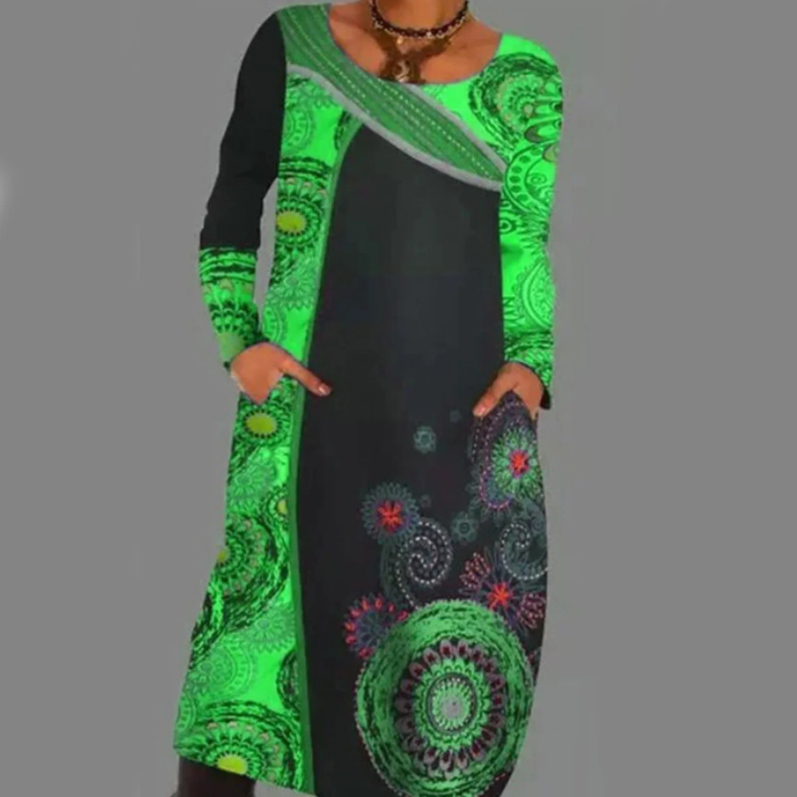 Ladies Retro Print Round Neck Short Sleeve Dress Large Size Print Everyday Casual Sleeveless Retro Bohemian V Neck Long Dress
Ladies Retro Print Round Neck Short Sleeve Dress Large Size Print Everyday Casual Sleeveless Retro Bohemian V Neck Long Dress