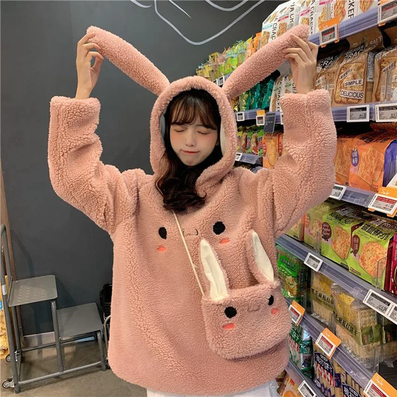 Merry Pretty Women Warm Cute Bunny Hoodies Grils Long Sleeve Fashion Lovely Rabbit Bag Hooded Female Winter Warm Sweatshirts
Merry Pretty Women Warm Cute Bunny Hoodies Grils Long Sleeve Fashion Lovely Rabbit Bag Hooded Female Winter Warm Sweatshirts