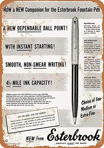 Nonbrand 12 x 16 Aluminum Metal Sign - Vintage Look 1956 Eastbrook Ball Point Pens
Nonbrand 12 x 16 Aluminum Metal Sign - Vintage Look 1956 Eastbrook Ball Point Pens