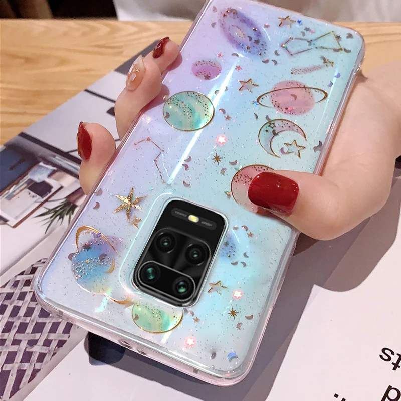 Transparent Silicone Case For Xiaomi Redmi Note 9 8 Pro 9s 8T 10S 7 Mi Note 10 Pro A3 Lite Glitter Moon Stars Clear Soft Cover
Transparent Silicone Case For Xiaomi Redmi Note 9 8 Pro 9s 8T 10S 7 Mi Note 10 Pro A3 Lite Glitter Moon Stars Clear Soft Cover