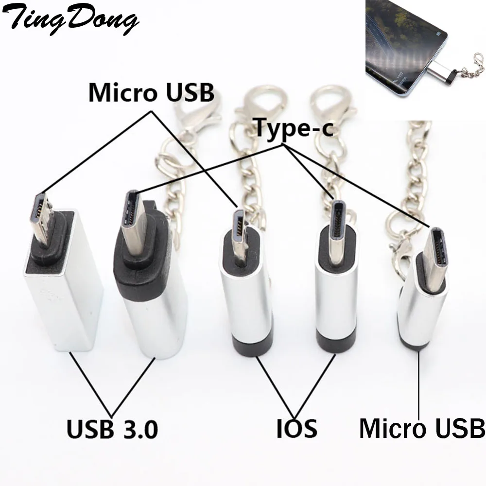 Переходник с Micro USB на usb Type C зарядный преобразователь micro type c /usb3.0 для Xiaomi