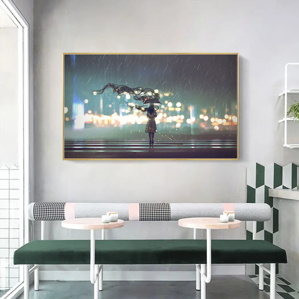 City Street Landscape Canvas Painting Rainy Night Wall Art Oil Painting Modern Abstract Poster Print Pictures for Living Room
City Street Landscape Canvas Painting Rainy Night Wall Art Oil Painting Modern Abstract Poster Print Pictures for Living Room
