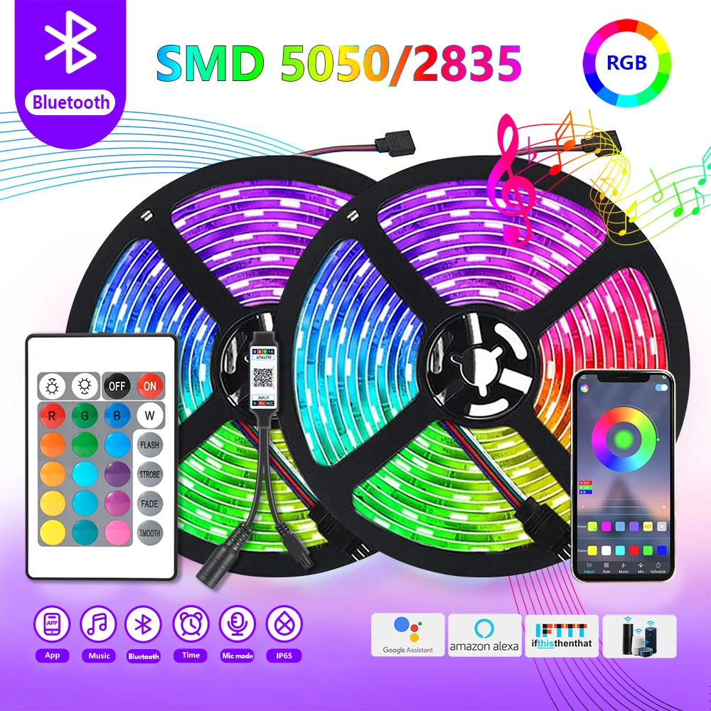 5M-30M WIFI LED Strip Light 5050 RGB DC 12V SMD Led Ribbon Waterproof Diode Tape Bluetooth Controller Power Adapter for Home
5M-30M WIFI LED Strip Light 5050 RGB DC 12V SMD Led Ribbon Waterproof Diode Tape Bluetooth Controller Power Adapter for Home