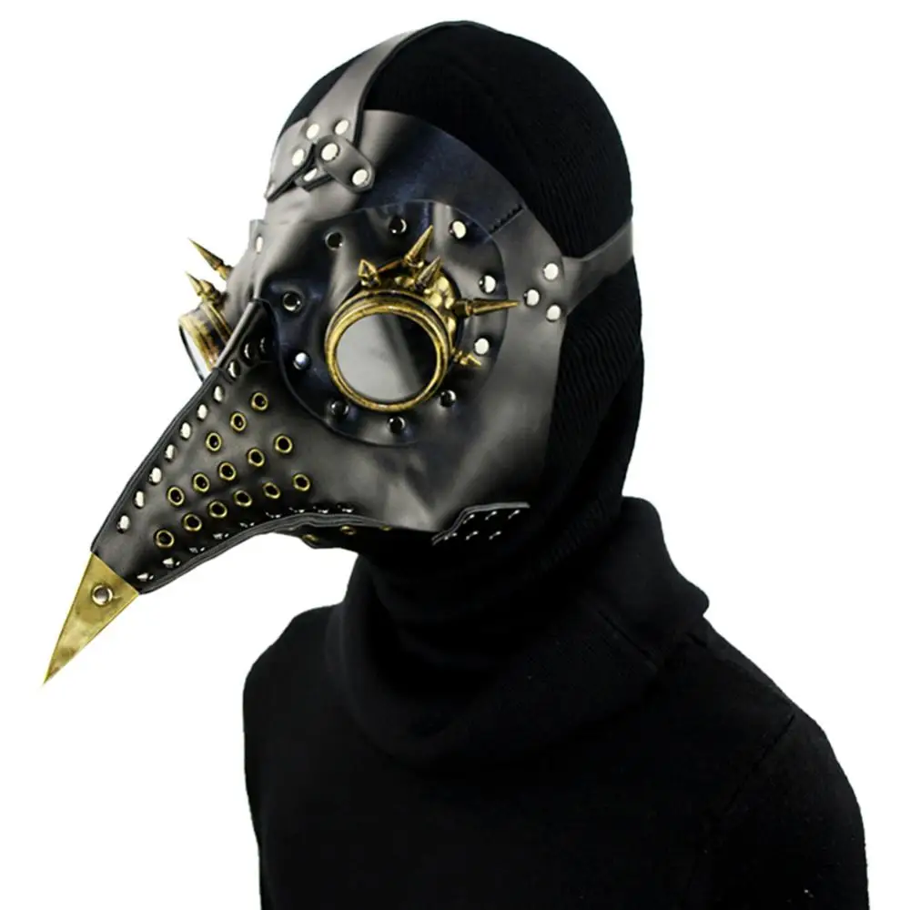Steampunk Plague Doctor Mask PU Bird Beak Masks Long Nose Halloween Party Event Costume Props
Steampunk Plague Doctor Mask PU Bird Beak Masks Long Nose Halloween Party Event Costume Props