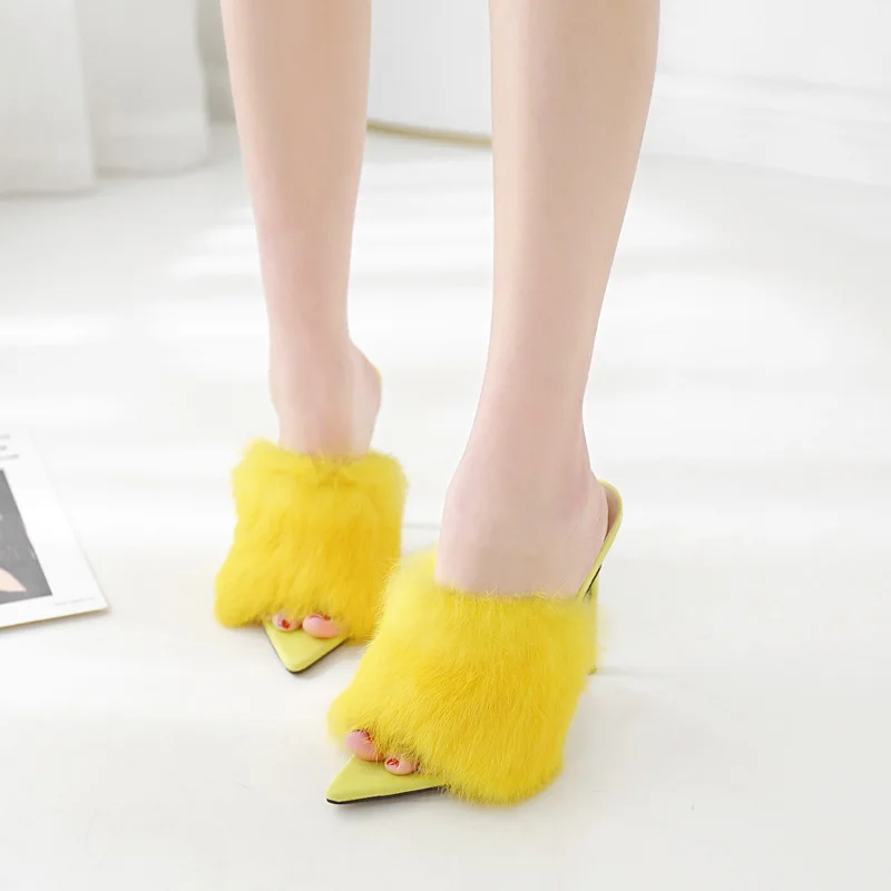 2019 new real pointed high heel thin heel women's sandals 
2019 new real pointed high heel thin heel women's sandals