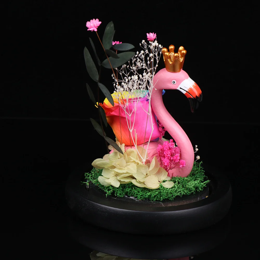 Eternal Flower LED Light Glass Cover Lamp Night Light Ornaments Couple Gift Figurine Creative Decoration without Batter 
Eternal Flower LED Light Glass Cover Lamp Night Light Ornaments Couple Gift Figurine Creative Decoration without Batter