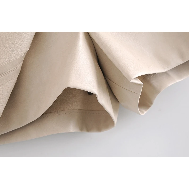 YOSIBCD Women 2021 Fashion Faux Leather Bermuda Shorts Skirts Vintage High Waist Side Zipper Female Skort Mujer 
YOSIBCD Women 2021 Fashion Faux Leather Bermuda Shorts Skirts Vintage High Waist Side Zipper Female Skort Mujer