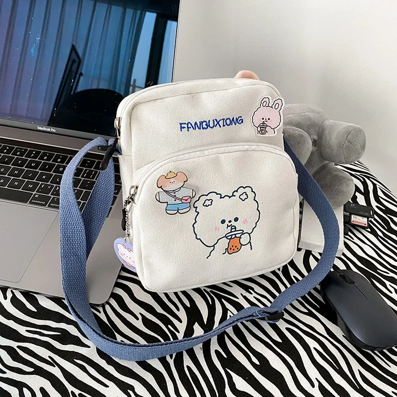 Korean Style Fashion Small Bag Canvas Shoulder Bag For Women 2020 Cartoon Rabbit Print Crossbody Bag Mini Bags Girls Bolsa Mujer
Korean Style Fashion Small Bag Canvas Shoulder Bag For Women 2020 Cartoon Rabbit Print Crossbody Bag Mini Bags Girls Bolsa Mujer
