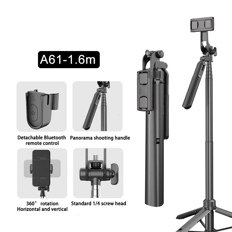 Ockered 160CM Wireless Bluetooth Remote Control Anti-Shake Gimbal Stabilizers Selfie Stick 360 Degree Tripod for Smartphone
Ockered 160CM Wireless Bluetooth Remote Control Anti-Shake Gimbal Stabilizers Selfie Stick 360 Degree Tripod for Smartphone