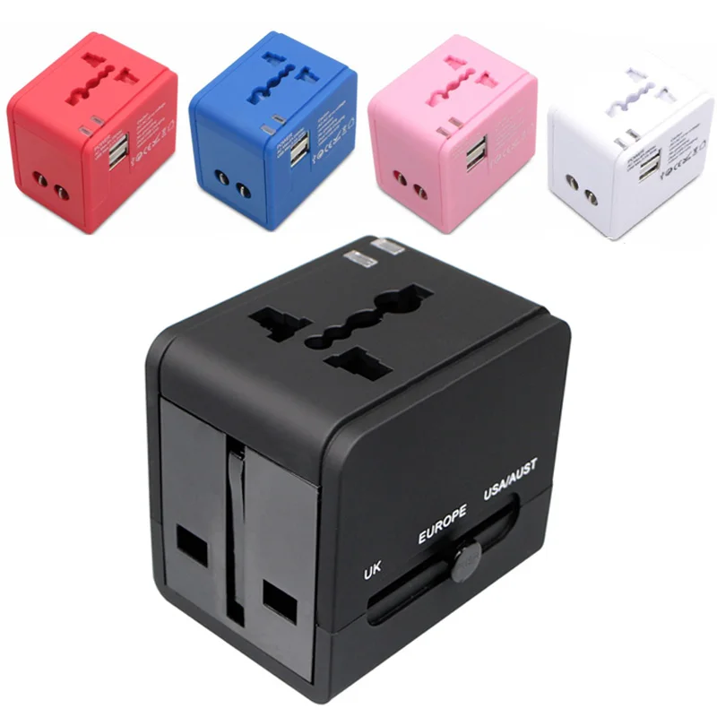 New Universal 2.1A Dual USB travel Adapter plug EU US AU UK Multifunction Convert plug adaptor Fused USB charger White Pink Blue
New Universal 2.1A Dual USB travel Adapter plug EU US AU UK Multifunction Convert plug adaptor Fused USB charger White Pink Blue