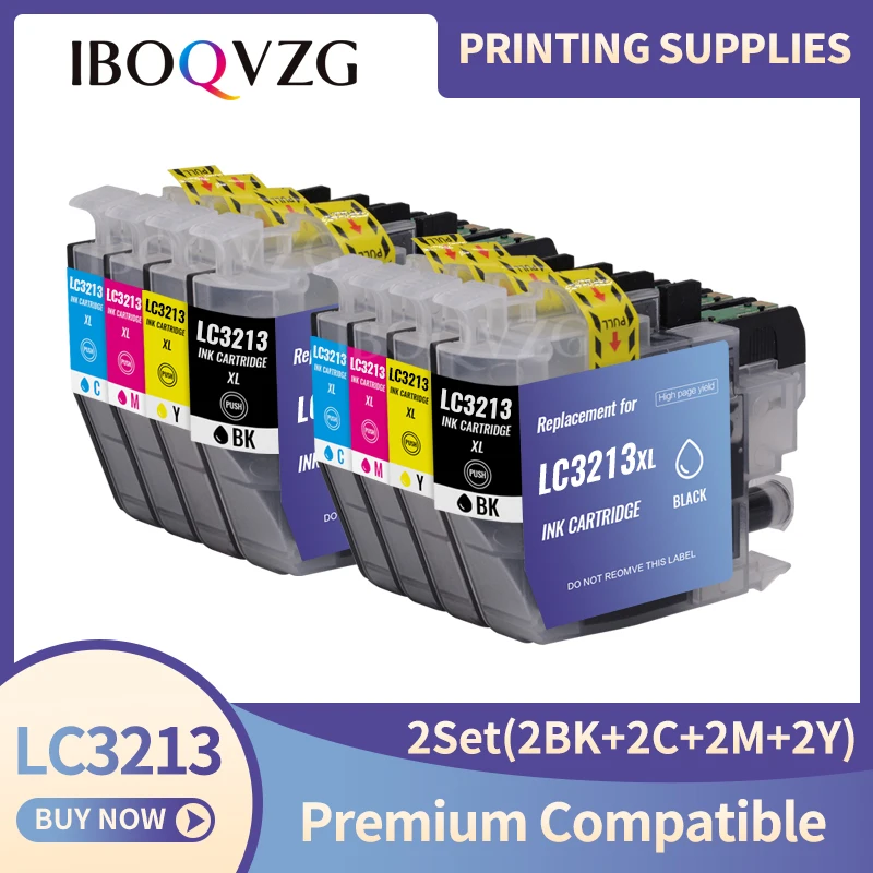IBOQVZG Compatible Ink Cartridge for Brother LC3211 LC3213 for Brother DCP-J772DW DCP-J774DW MFC-J890DW MFC-J895DW Printer
IBOQVZG Compatible Ink Cartridge for Brother LC3211 LC3213 for Brother DCP-J772DW DCP-J774DW MFC-J890DW MFC-J895DW Printer