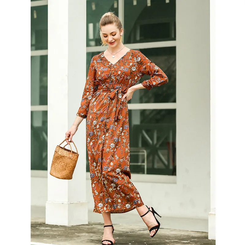 2021 Summer Beach Maxi Dress Women Floral Print Boho Long Dress Casual V-Neck Split Sexy Party Dress Robe Femme
2021 Summer Beach Maxi Dress Women Floral Print Boho Long Dress Casual V-Neck Split Sexy Party Dress Robe Femme