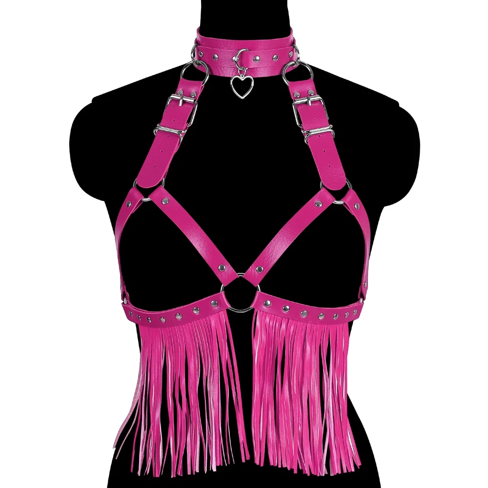 Learther Tassel Crop Tops Cage Bra Pastel Gothic Bondage Body Harness Cage Goth Sexy Lingerie Bra Fetish Body Harness Belt Rave
Learther Tassel Crop Tops Cage Bra Pastel Gothic Bondage Body Harness Cage Goth Sexy Lingerie Bra Fetish Body Harness Belt Rave