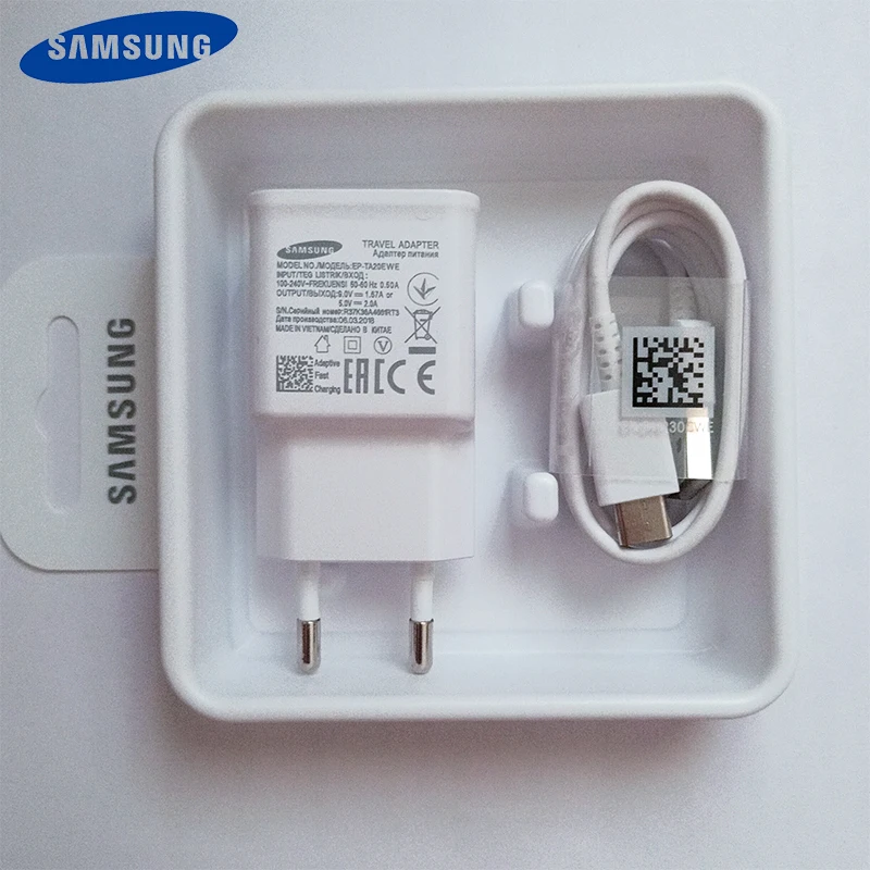 Зарядное устройство Samsung для Galaxy A30 A40 A50 A70 A60 S8 S9 Plus Note 8 9 USB-адаптер быстрой зарядки
