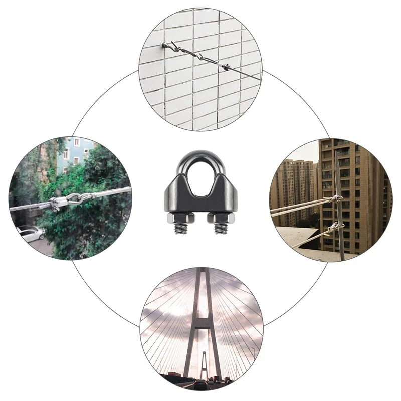 20PCS 1/8 Inch M3 Stainless Steel Wire Rope Cable Clip Clamp for Kayak Canoe Boat Fishing
20PCS 1/8 Inch M3 Stainless Steel Wire Rope Cable Clip Clamp for Kayak Canoe Boat Fishing