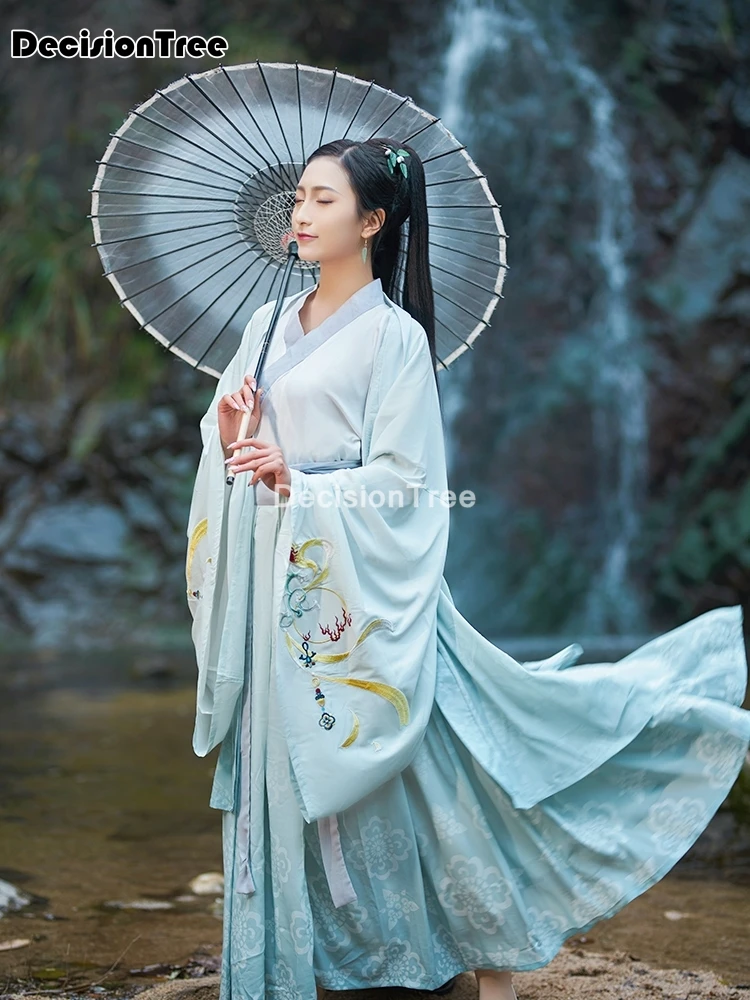 

2021 hanfu Женские китайские танцевальные костюмы китайский традиционный костюм ханфу китайское платье волшебный Древний китайский костюм