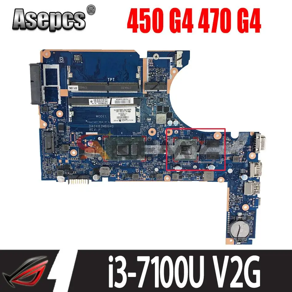907713-601 907713-001 For HP 450 G4 470 G4 Laptop Motherboard DA0X83MB6H0 With i3-7100U 930MX 2GB GPU DDR4 MB 100% Tested
907713-601 907713-001 For HP 450 G4 470 G4 Laptop Motherboard DA0X83MB6H0 With i3-7100U 930MX 2GB GPU DDR4 MB 100% Tested