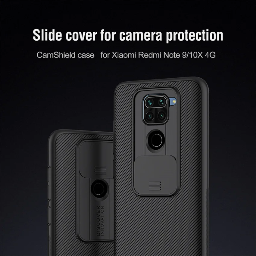 Новый 2020 для Redmi Note 9 чехол NILLKIN слайд камера защитный 10X 4G Противоскользящий