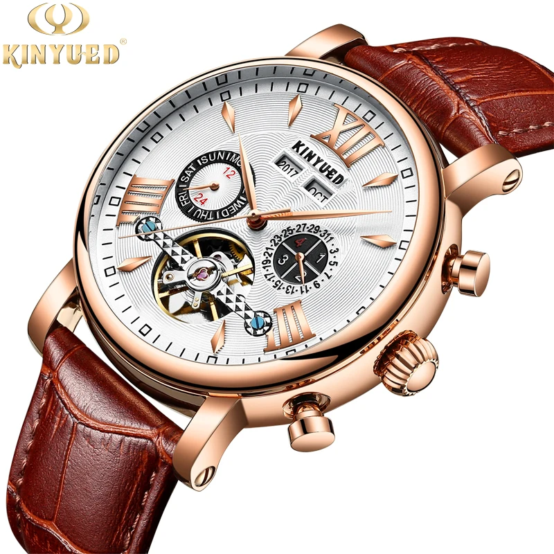 KINYUED men's automatic hollow mechanical watch waterproof watches men with luminous calendar display Relogio Masculino
KINYUED men's automatic hollow mechanical watch waterproof watches men with luminous calendar display Relogio Masculino