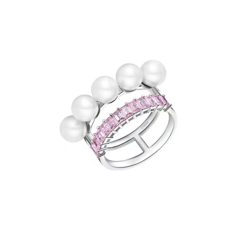 100% Solid 925 Sterling Silver Double Layers Finger Ring with Freshwater Pearl Square Cz Zircon Crown Ring Women Party Wedding
100% Solid 925 Sterling Silver Double Layers Finger Ring with Freshwater Pearl Square Cz Zircon Crown Ring Women Party Wedding