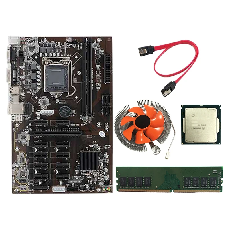 Материнская плата BTC B250 12 P с ЦП G3930/G3900 + вентилятор ЦП + 8 Гб DDR4 ОЗУ 12 pcie, графический слот LGA 1151 DDR4 SATA3.0 USB3.0
Материнская плата BTC B250 12 P с ЦП G3930/G3900 + вентилятор ЦП + 8 Гб DDR4 ОЗУ 12 pcie, графический слот LGA 1151 DDR4 SATA3.0 USB3.0