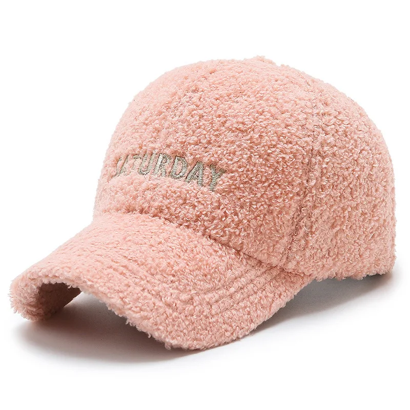 Trendy Men Lambswool Baseball Caps Pink Beige Warm Wool Winter Hats For Women Windproof Snapback Hip Hop Face Cap Casquette
Trendy Men Lambswool Baseball Caps Pink Beige Warm Wool Winter Hats For Women Windproof Snapback Hip Hop Face Cap Casquette