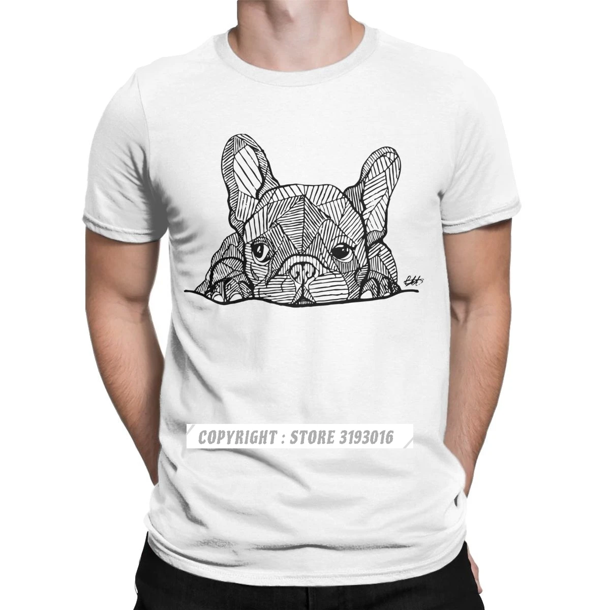 French Bulldog Puppy T Shirt Dog Cute Animals Pet Vintage Tee Mens Christmas Tees Round Collar Fitness Shirts | Мужская одежда