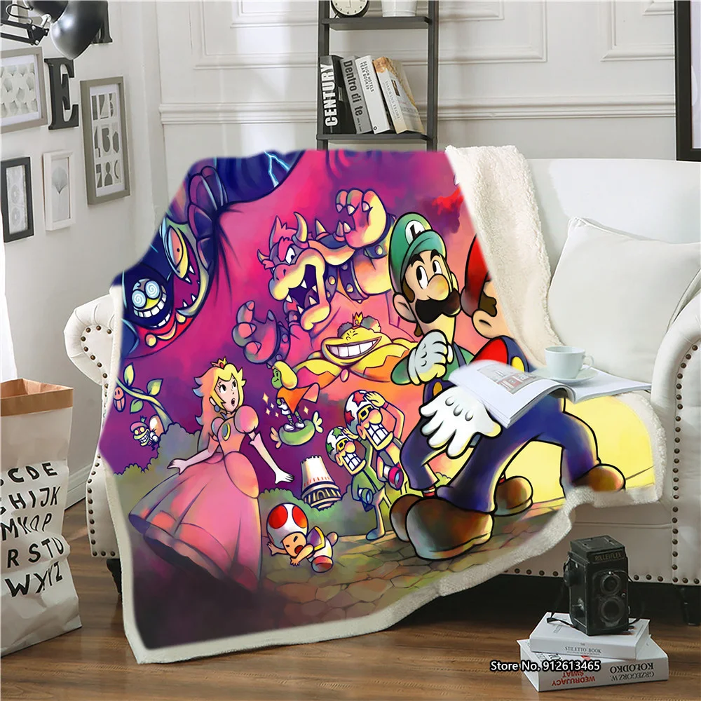 Game Super Mario Flannel Lamb Blanket Cartoon 3D Digital Printed Square Cozy Warm Blanket for Children's Bedroom
Game Super Mario Flannel Lamb Blanket Cartoon 3D Digital Printed Square Cozy Warm Blanket for Children's Bedroom