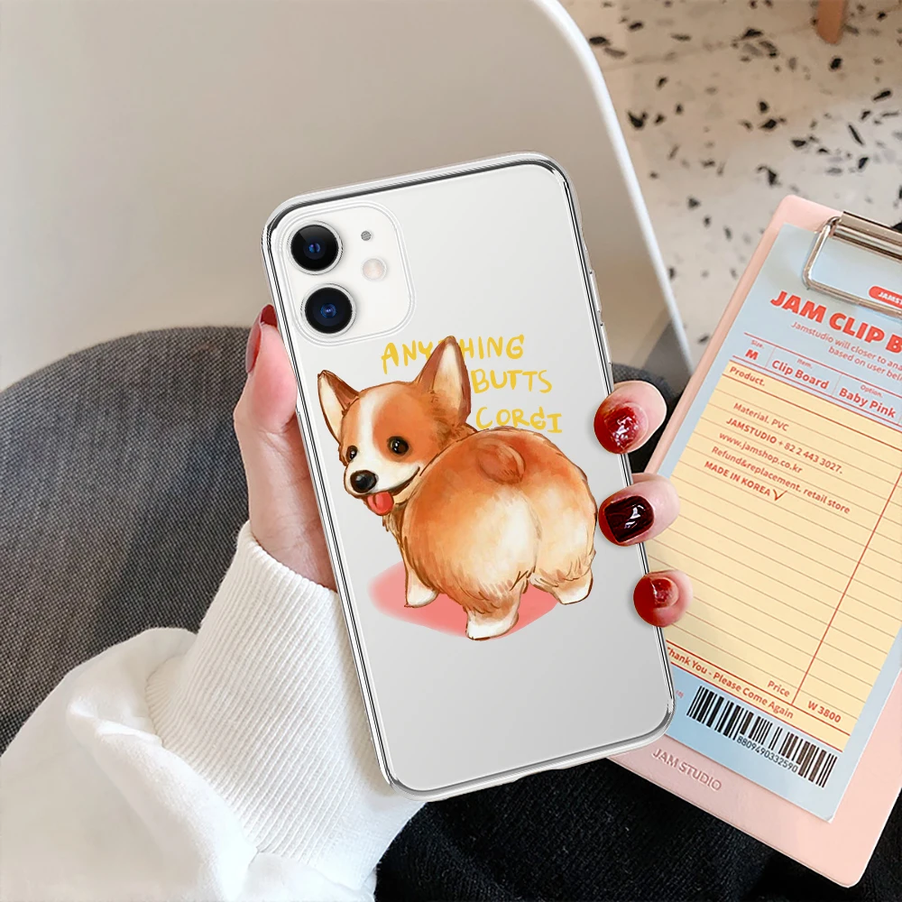 Милый чехол Corgi Dog Для iPhone 11 12 Pro Max X XS XR 7 8 Plus SE2020 мини-подарок для девочек и