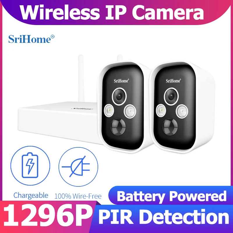 Srihome SH033 3MP 2PCS Wireless Battery Powered IP Camera Wireless Outdoor Smart Home Security Camera Video CCTV Surveillance
Srihome SH033 3MP 2PCS Wireless Battery Powered IP Camera Wireless Outdoor Smart Home Security Camera Video CCTV Surveillance