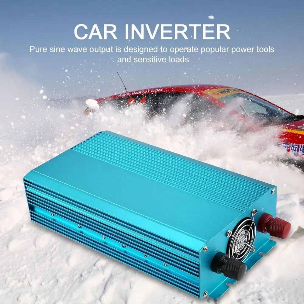 Pure Sine Wave Inverter DC12V To AC220V 1000W Car Inverter Aluminum Alloy Housing High Conversion Efficiency Transformer
Pure Sine Wave Inverter DC12V To AC220V 1000W Car Inverter Aluminum Alloy Housing High Conversion Efficiency Transformer