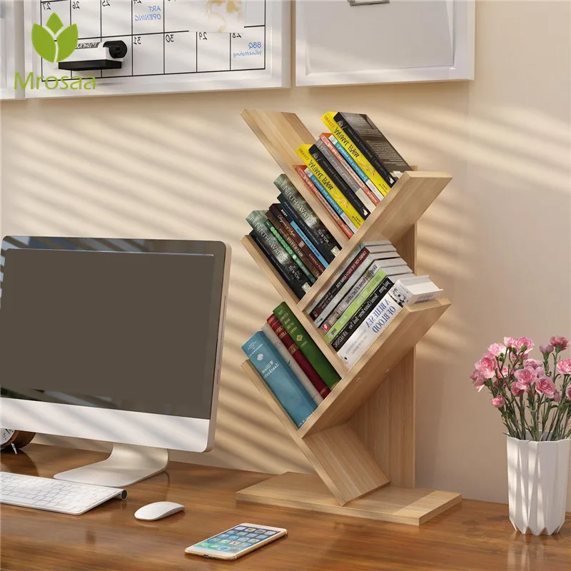 Книжная полка стол креативный кабинет книжный шкаф в форме дерева мебель