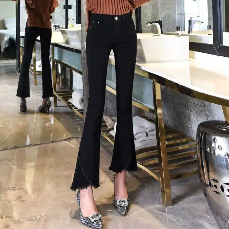 2021 Autumn High Waist Ankle-length Jeans Women Boyfriend Elastic Denim Skinny Bell-bottoms Trousers Plus Size Flare Pants A45
2021 Autumn High Waist Ankle-length Jeans Women Boyfriend Elastic Denim Skinny Bell-bottoms Trousers Plus Size Flare Pants A45