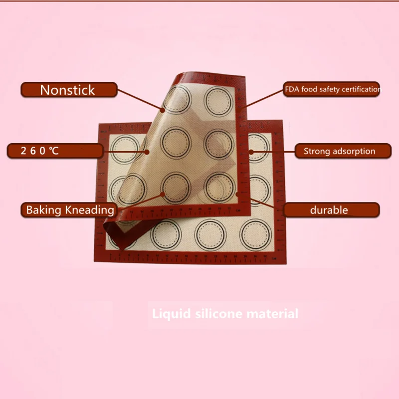 40*30CM Silicone Macaron Baking Mat High Temperature Resistant Thick Cookie Pad Professional Non-stick Kneading Pad Oven Pad
40*30CM Silicone Macaron Baking Mat High Temperature Resistant Thick Cookie Pad Professional Non-stick Kneading Pad Oven Pad