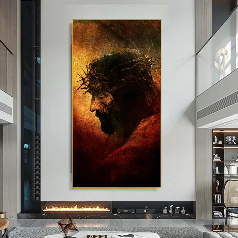 Crown of Thorns Jesus God Portrait Canvas Painting Christ Poster and Prints Wall Art Pictures for Living Room Home Decor Cuadros 
Crown of Thorns Jesus God Portrait Canvas Painting Christ Poster and Prints Wall Art Pictures for Living Room Home Decor Cuadros