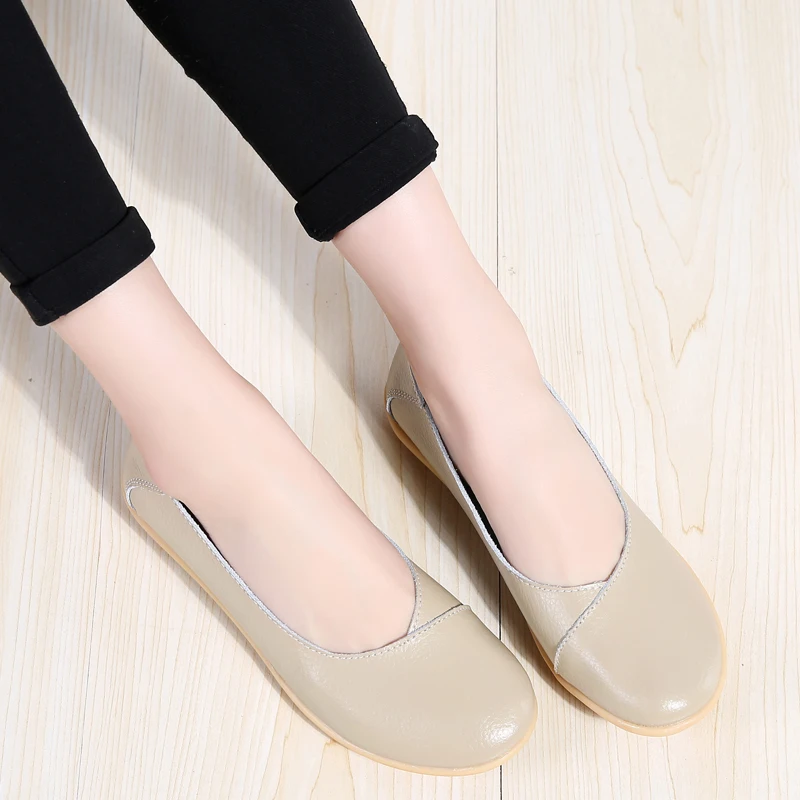 Women's Ladies Female Woman Shoes Flats Mother Shoes Cow Genuine Leather Loafers Ballerina Non Slip On Zapatillas Mujer Ballet
Women's Ladies Female Woman Shoes Flats Mother Shoes Cow Genuine Leather Loafers Ballerina Non Slip On Zapatillas Mujer Ballet