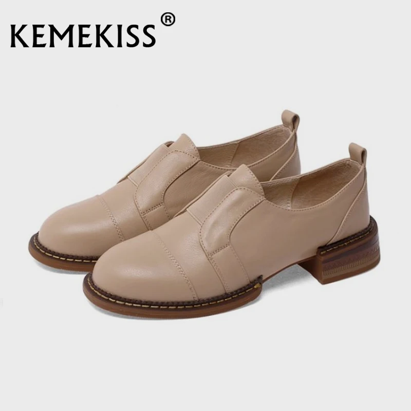KemeKiss Real Leather Women Flats New Fashion High Heel Shoes Woman Round Toe Office Lady Casual Daily Footwear Size 33-40
KemeKiss Real Leather Women Flats New Fashion High Heel Shoes Woman Round Toe Office Lady Casual Daily Footwear Size 33-40