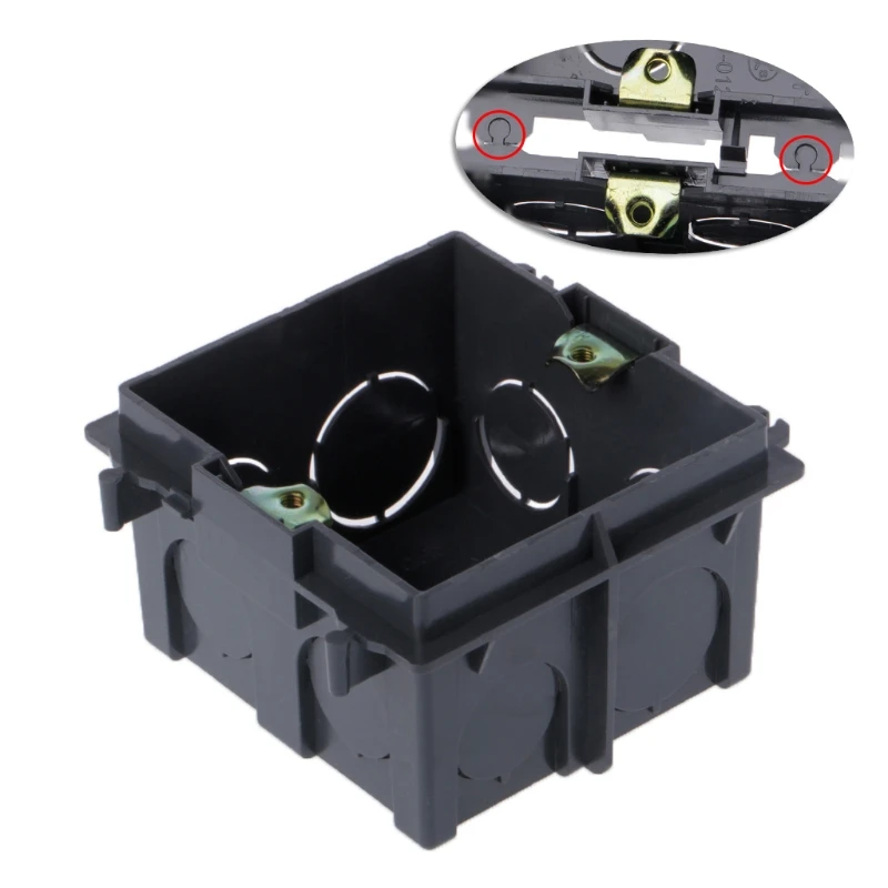 86-Type PVC Junction Box Wall Mount Cassette For Switch Socket Base Suitable for the type 86 dark outfit switch 
86-Type PVC Junction Box Wall Mount Cassette For Switch Socket Base Suitable for the type 86 dark outfit switch