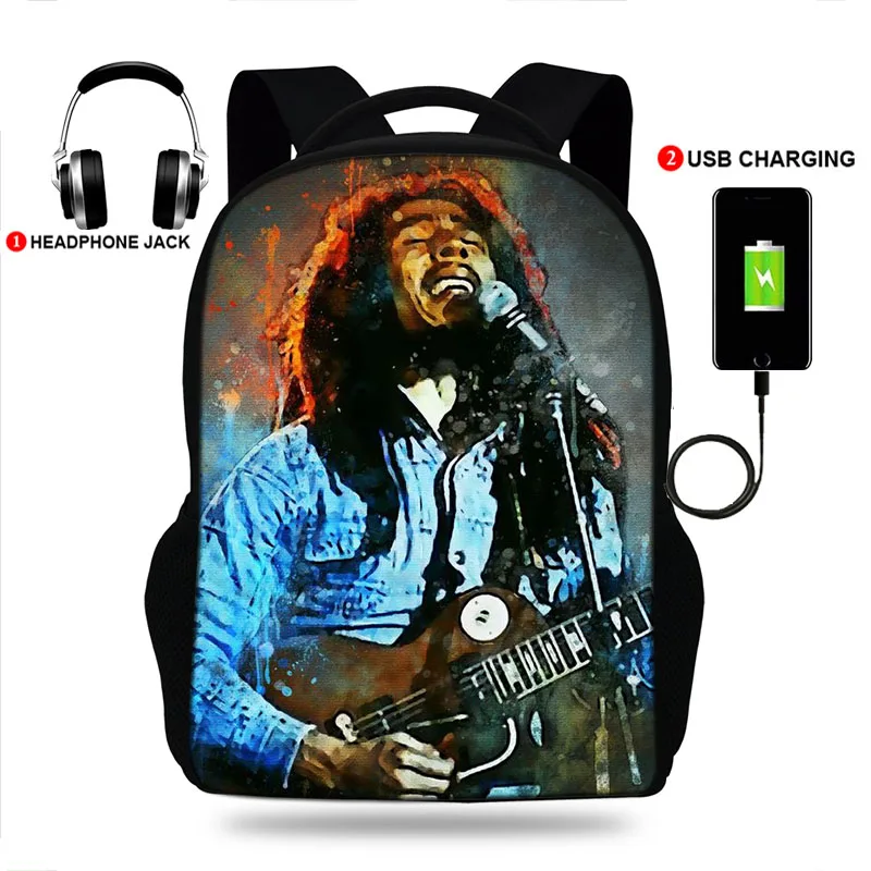 Multifunction Backpack Bob Marley USB Charging School Bags for Teens Women Men Laptop Backpack Travel Bags
Multifunction Backpack Bob Marley USB Charging School Bags for Teens Women Men Laptop Backpack Travel Bags